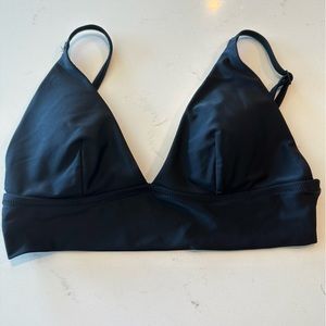 Black Aerie Triangle Swimsuit Top, Size Medium